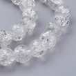 Kép 3/3 - Üveggyöngy - 10mm Crystal színű - robbantott (10db)