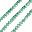 Kép 2/3 - Lánc, strasszos - peridot színben, 2x2~2.5x2mm (50cm)