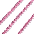 Kép 2/3 - Lánc, strasszos - rózsaszín színben, 2x2~2.5x2mm (50cm)