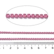 Kép 3/3 - Lánc, strasszos - rózsaszín színben, 2x2~2.5x2mm (50cm)