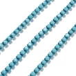 Kép 2/3 - Lánc, strasszos - akvamarin színben, 2x2~2.5x2mm (50cm)