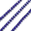 Kép 2/3 - Lánc, strasszos - sötét indigó, színben, 2x2~2.5x2mm (50cm)