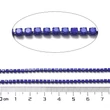 Kép 3/3 - Lánc, strasszos - sötét indigó, színben, 2x2~2.5x2mm (50cm)