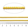 Kép 3/3 - Lánc, strasszos - napraforgó színben, 2x2~2.5x2mm (50cm)