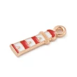 Kép 2/3 - Medál - világítótorony charm, piros, 18x5x1.5mm, zománc - ólommentes és kadmiummentes!