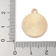 Kép 3/3 - Medál - nap, fekete, lapos kerek charm, 20x16.5x1mm, zománc - ólommentes és kadmiummentes!