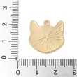 Kép 3/3 - Medál - macska fej, fehér- arany charm, 19.5x19.5x1.5mm