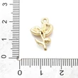 Kép 3/3 - Medál - tulipán rózsaszín charm, 19x11x4.5mm, zománc 