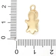 Kép 3/3 - Medál -  teknősbéka charm, arany, 17.5x9x5.5mm