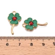 Kép 3/3 - Medál - lóhere katicabogárral charm, 22x12.5x3mm, zománc - Nikkelmentes! 
