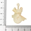 Kép 3/3 - Medál - hangszer, cselló virágokkal, arany, 35x24.5x1mm, zománc - ólommentes és kadmiummentes!