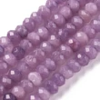 Kép 2/6 - Ásványgyöngy - természetes Malajzia Jáde, festett, csiszolt fánk, lila, 4x2-3 mm