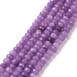 Kép 3/6 - Ásványgyöngy - természetes Malajzia Jáde, festett, csiszolt fánk, lila, 4x2-3 mm
