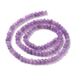 Kép 5/6 - Ásványgyöngy - természetes Malajzia Jáde, festett, csiszolt fánk, lila, 4x2-3 mm