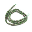 Kép 2/3 - Ásványgyöngy - természetes Malajzia Jade, festett, csiszolt fánk, lime zöld, 4x2-3mm