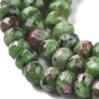 Kép 3/3 - Ásványgyöngy - természetes Malajzia Jade, festett, csiszolt fánk, lime zöld, 4x2-3mm