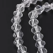 Kép 3/4 - Üveggyöngy - 6mm - bicone - kristály, átlátszó, fazettált
