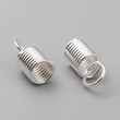 Kép 2/4 - Zsinórvég, ezüst színű bevonattal, vas, 10x4.5mm (10db)