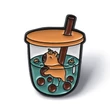 Kép 2/3 - Kitűző - Bubble Tea, és Capybara 29x22x1.5mm