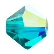 Kép 1/2 - Preciosa® Crystal Beads, Czech Crystal, Bicone, Blue Zircon AB, 4mm