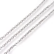 Kép 1/3 - Ékszerlánc - 3x2x0,5mm - antik ezüst színben - forrasztott szemű - 304 Rozsdamentes Acél 