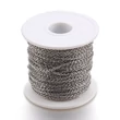 Kép 2/3 - Ékszerlánc - 3x2x0,5mm - antik ezüst színben - forrasztott szemű - 304 Rozsdamentes Acél 