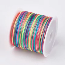 Makramé zsinór - 0,8mm - szivárvány színben