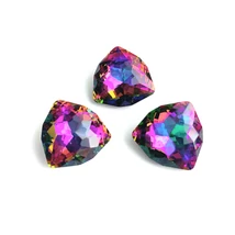 Kristály - 17x17mm - háromszög cabochon - Crystal Vitrial Medium -F