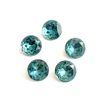 Kristály - 8mm - kerek - kaboson - denim blue