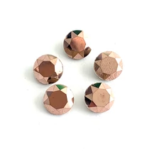 Kristály - 8mm - kerek - kaboson - rose gold