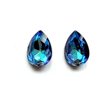 Csiszolt könnycsepp - 14x10mm - Crystal Bermuda Blue