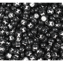 Fekete betű gyöngy - X