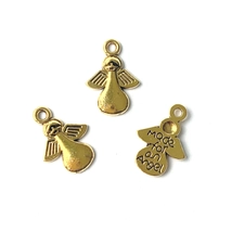 Medál - angyal - antik arany színben - Made for an angel felirattal
