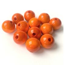 Fa golyó - narancs színben - lakozott