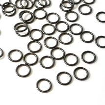 Szerelőkarika - 6mm - hematit - szimpla