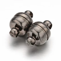 Mágnes - kapocs - 7x11mm - hematit színű