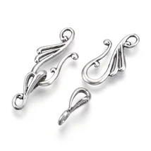 Ékszerkapocs - összeakasztós karabiner - 25x13mm - platina ezüst színben - kadmiummentes és ólommentes