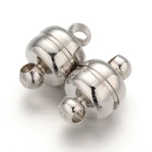 Mágnes - kapocs - 7x11mm - platina ezüst színű - Nikkelemnetes! 
