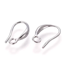 Fülbevaló alap - 15x8,5mm - platina ezüst színben 