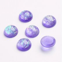 Kaboson - 12mm - félgömb - gyanta - lila opál színben