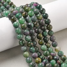 Ásvány, Természetes Rubin Zoisite, kerek, 8mm