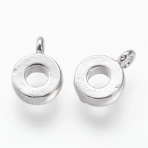 Medáltartó - platina ezüst színben - 11x8x3mm