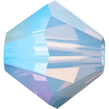 Preciosa® - Sapphire Opal AB, 4mm bicone/ rombusz gyöngy