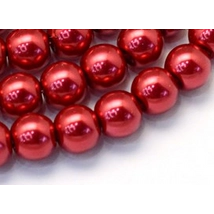 Tekla gyöngy - 8mm - Gyöngyház Pirosas Tégla színben 