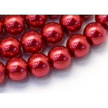 Tekla gyöngy - 8mm - Gyöngyház Pirosas Tégla színben 