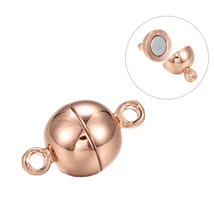 Kapocs - mágnes - 14,5x8mm - rózsaarany színben - gömb alakban - tartós bevonattal