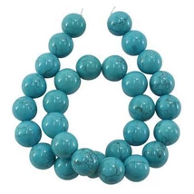 Ásványgyöngy - Szintetikus Türkiz - 12mm