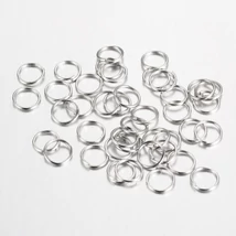  Karika - szerelőkarika -  8x0.7mm - Nyitott vas - platina ezüst színben -  nikkelmentes! (10db)