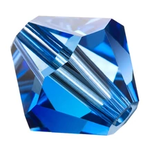 Preciosa® Crystal bicone gyöngy, Sapphire, 6mm