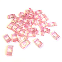 Carrier - áttetsző rózsaszín - műanyag gyöngy (10db)